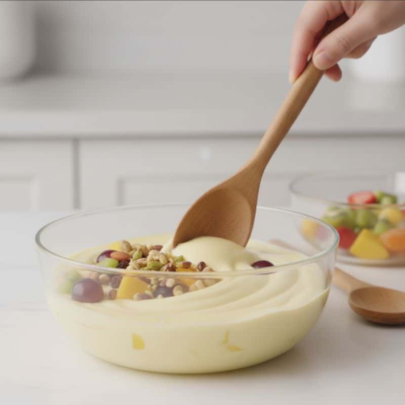 Donβt stir or mix too much,