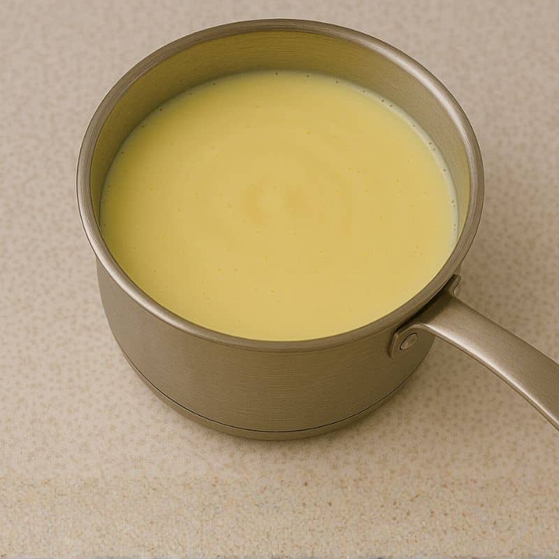 Let the custard cool down to room temperature