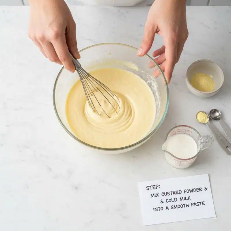 Mix 3 tbsps custard powder